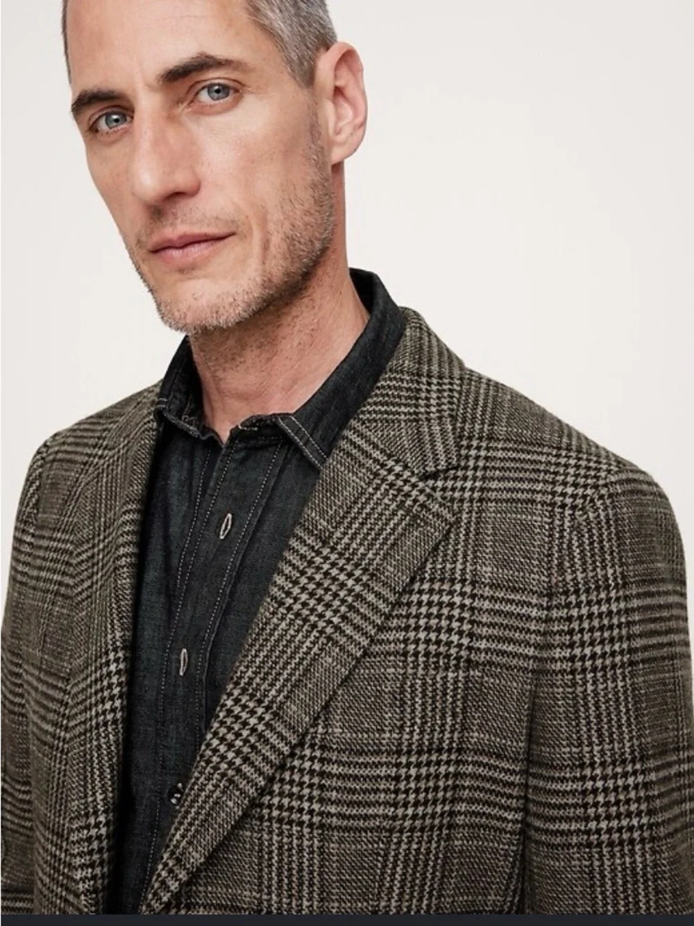 Classic brown/Grey Glen Plaid Men's Blazer